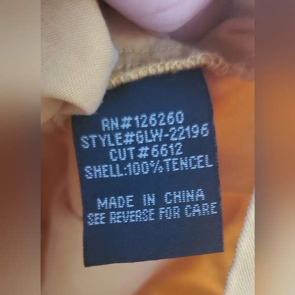 Velvet Heart Mustard Gold Wrap 3/4 Sleeve Top - Picture 6 of 6